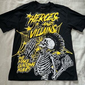 Black Skeleton Graphic Tee